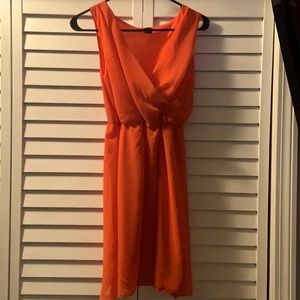 Red/orange chiffon dress